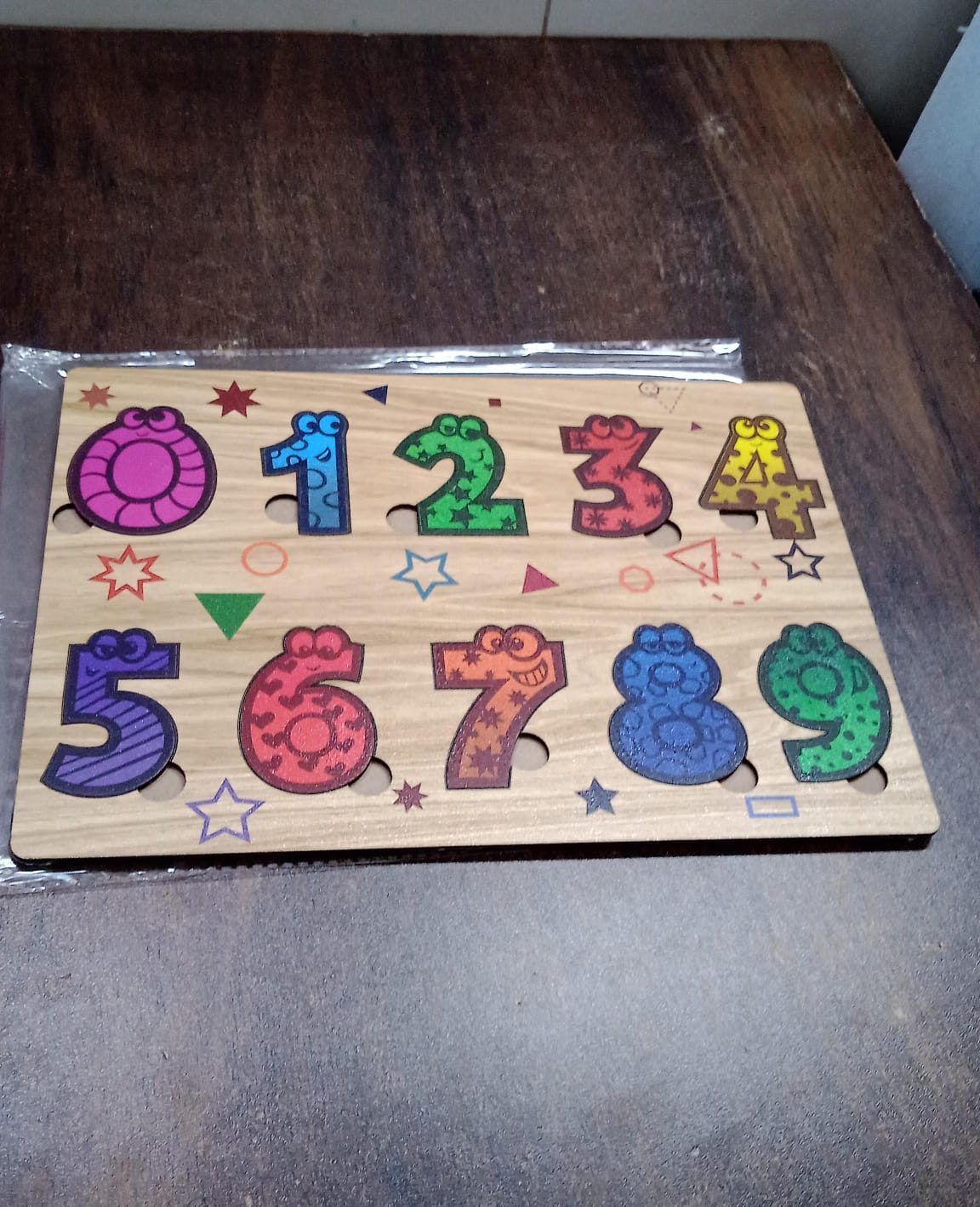 Wooden Number Puzzle Learning Educational Board (1 Set / 28×20 Cm) Wooden Number Puzzle Learning Educational Board (1 Set / 28×20 Cm)